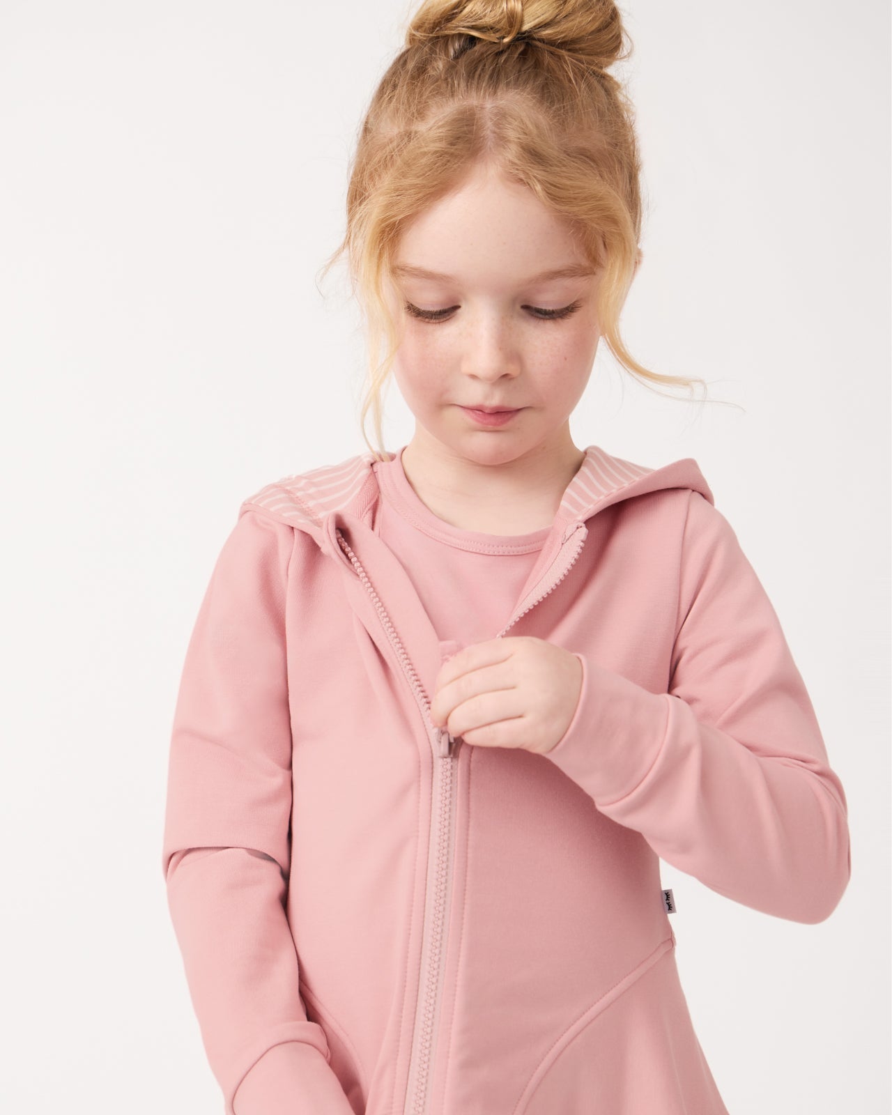 Mauve Blush Peplum Hoodie