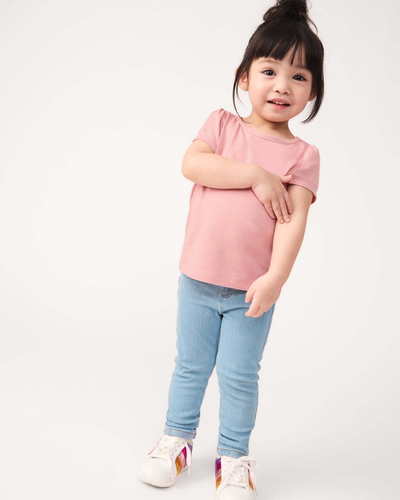 Mauve Blush Puff Sleeve Tee
